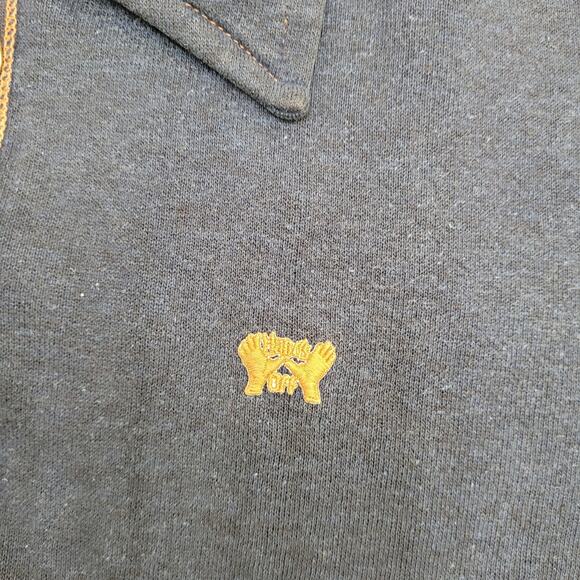 Vintage 80s Hands-Off 1/4 Zip Collard Sweater Womens L 20x21 Boxy Cropped USA - Picture 3 of 10